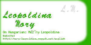 leopoldina mory business card